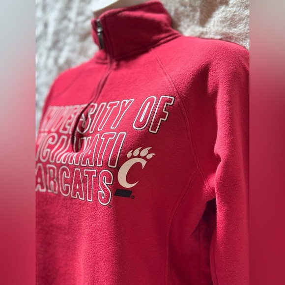 University of Cincinnati Bearcats  Jansport 1/4 Zip Fleece Sweatshirt Small Unix - Picture 3 of 14